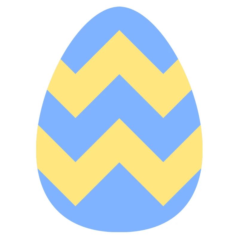 Easter egg with chevrons