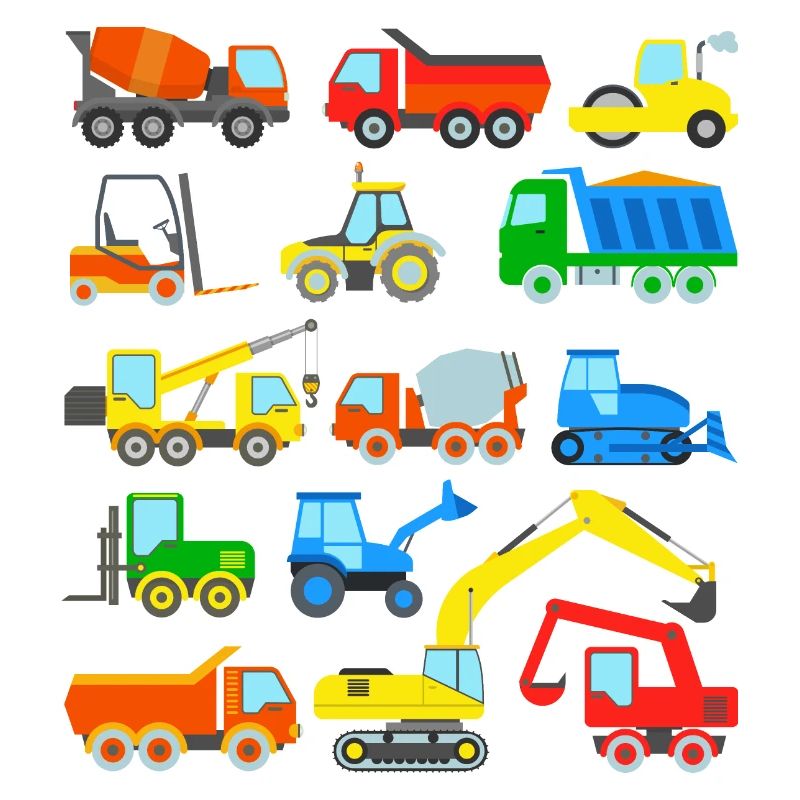 Construction sites Vehicles Excavators