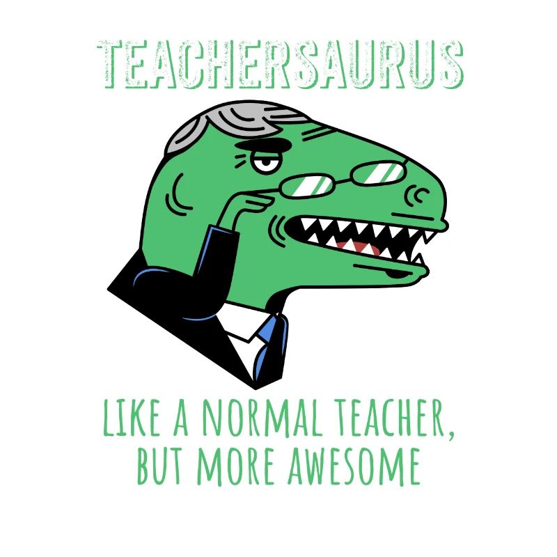 Dinosaurier Teachersaurus wie ein normaler Lehrer
