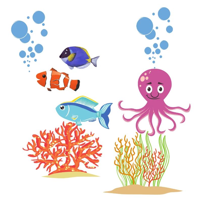 Sea Creatures Octopus Underwater World Octopus