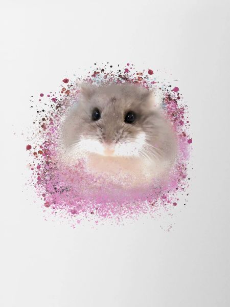 dwarf hamster,hamster,pink,graffiti,painting