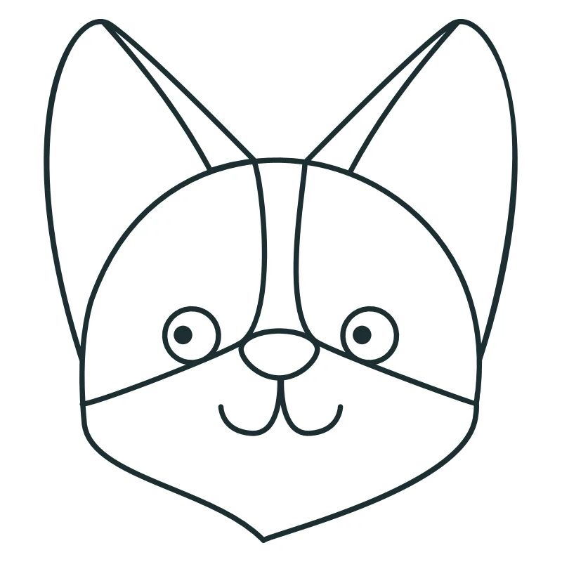 Super süßes Corgi-Gesicht
