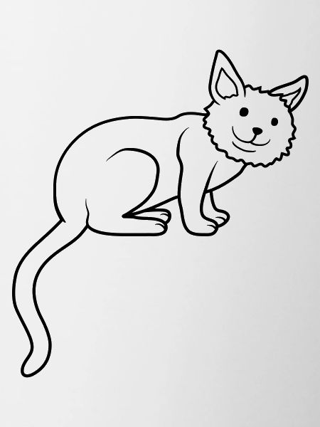 Mignon cher chat assis
