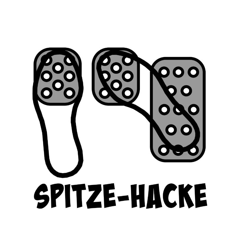 Pedale Spitze-Hacke-Technik