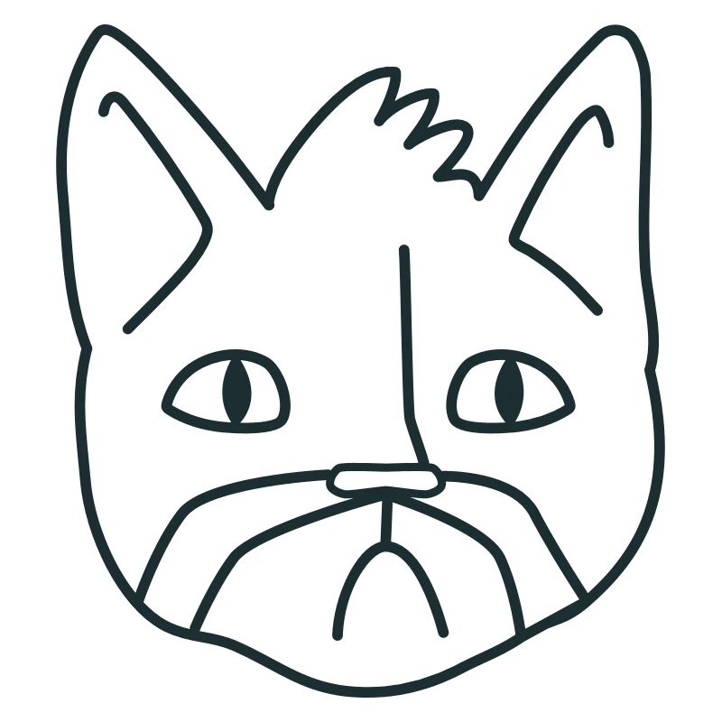 Unglückliche Schnurrbart Katze Katze