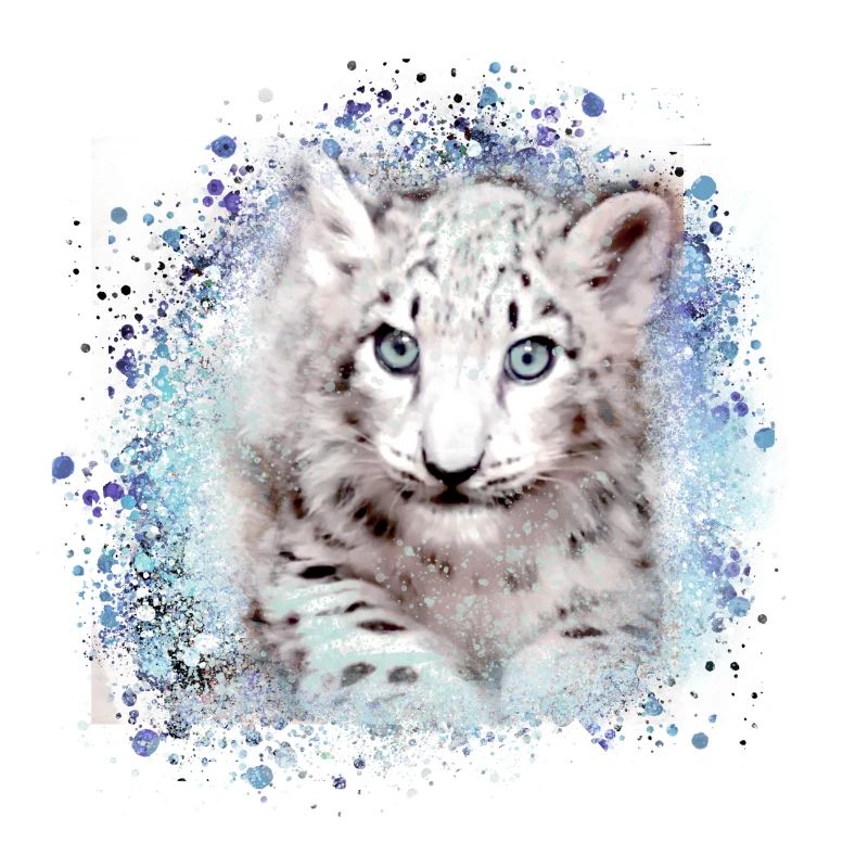 tigerbaby,tiger,blue,graffiti,painting