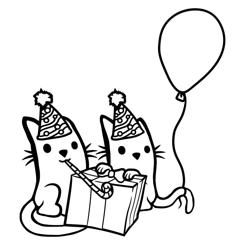 Fête Anniversaire Chats Amis