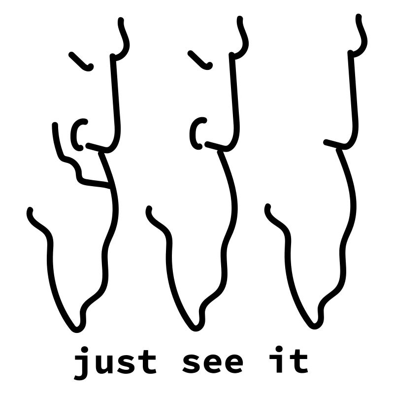 Men's profile with beard - abstract