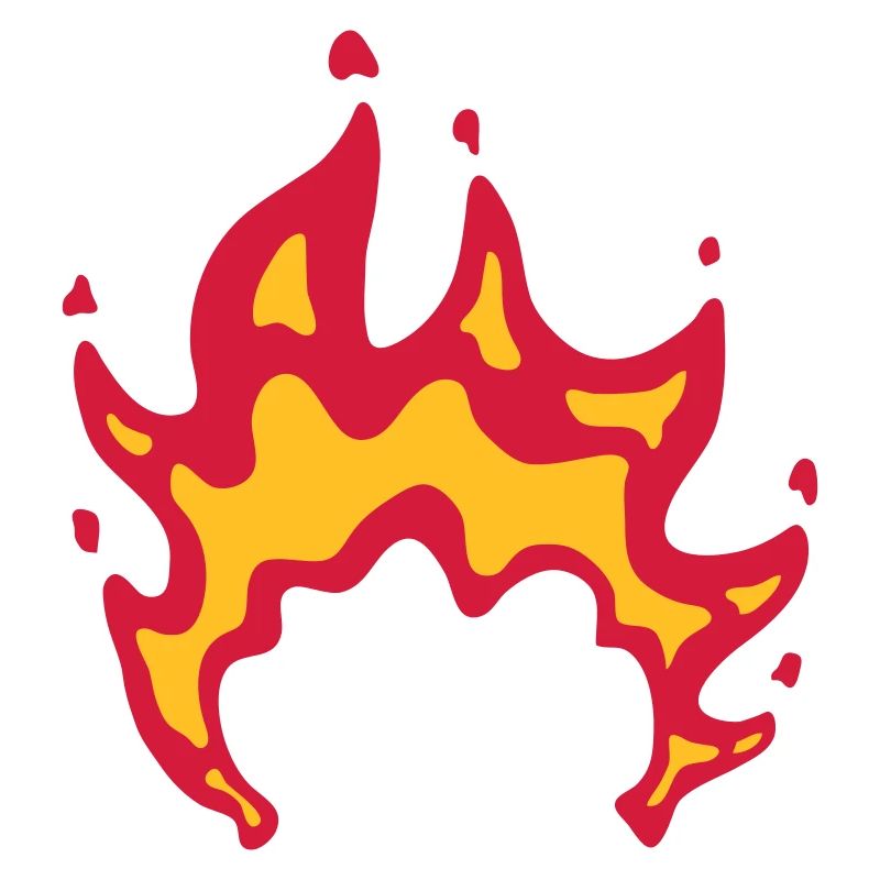 Conception de perruque à cheveux à flamme
