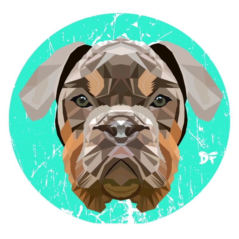 Hund Polygon Boxer Design - wunderbare Hunderasse