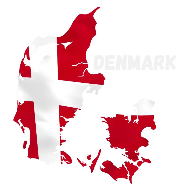 Danemark Drapeau avec lettrage