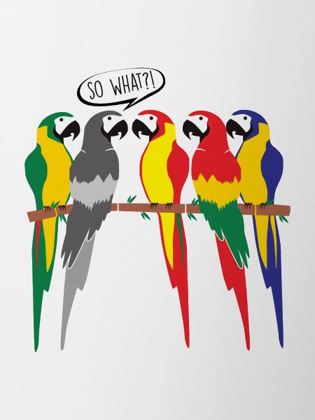 MONOCHROME BIRD PARROT