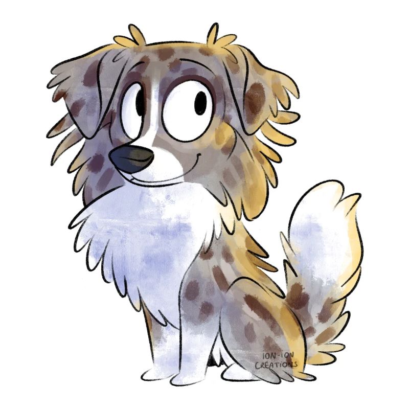 Chibi Australian Shepherd - Red Merle