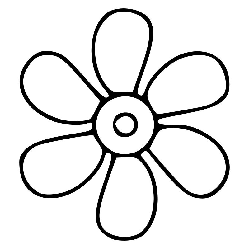 Flower Drawing Nature Sketch Black