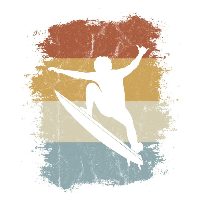 Retro Surfer Kick Out Wellenreiter