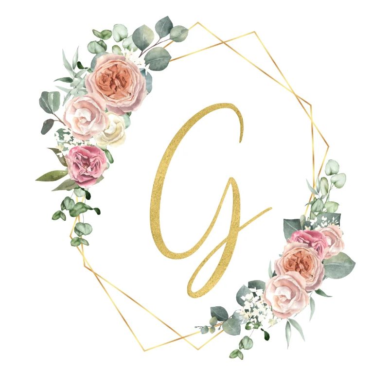 Customizable Monogram G Floral