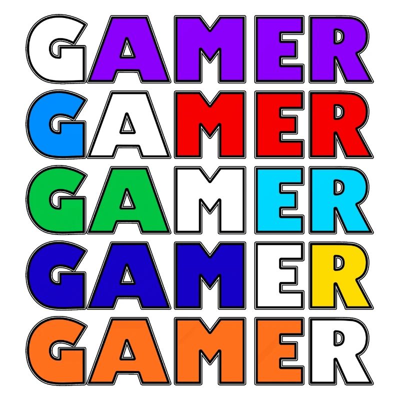 Multicolored white retro gamer