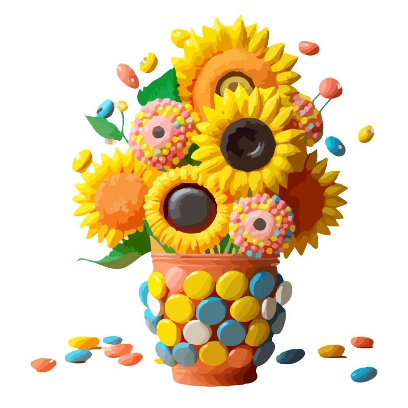 Der Strauß Sonnenblumen