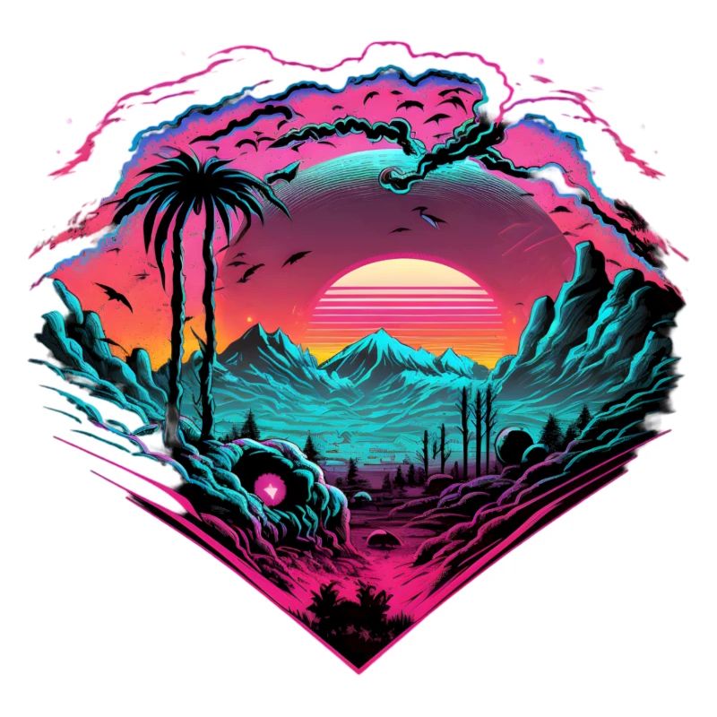 Synthwave Sunset 80s Cadeau