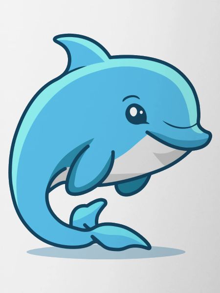Illustration de dauphin mignon