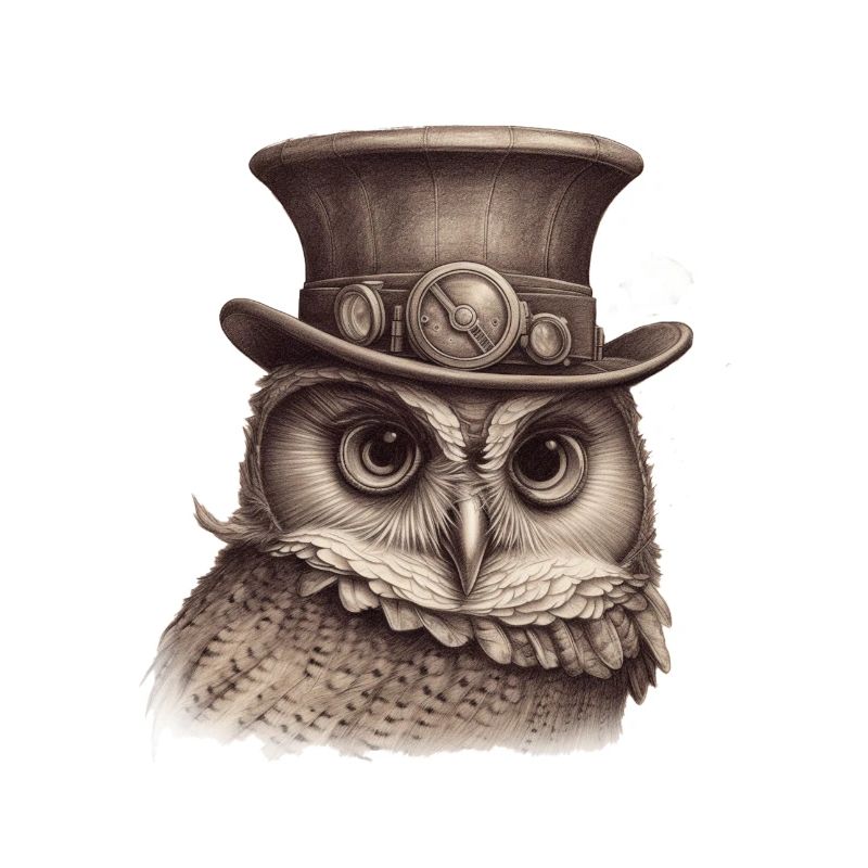 Steampunk Eule 1