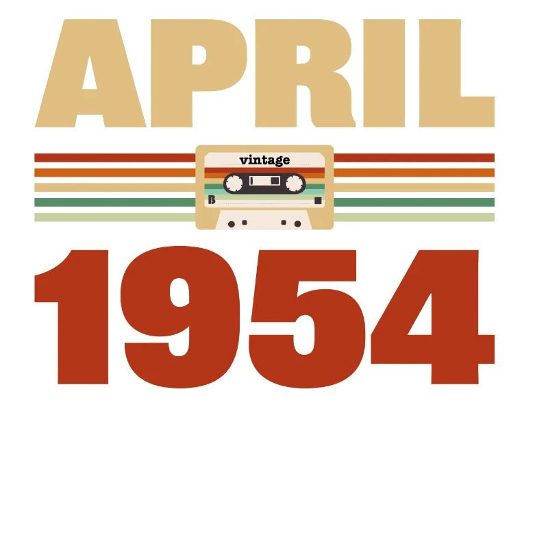 69e anniversaire Avril Né en 1954 Idée cadeau