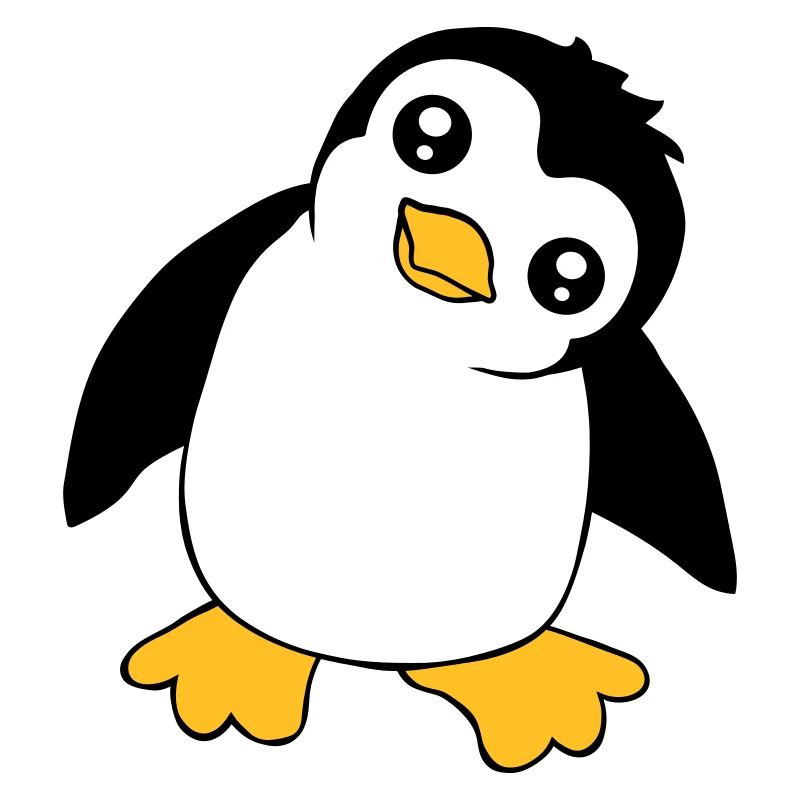 Pingouin Bébé Mignon Petit Drôle Enfant Oiseau Amour