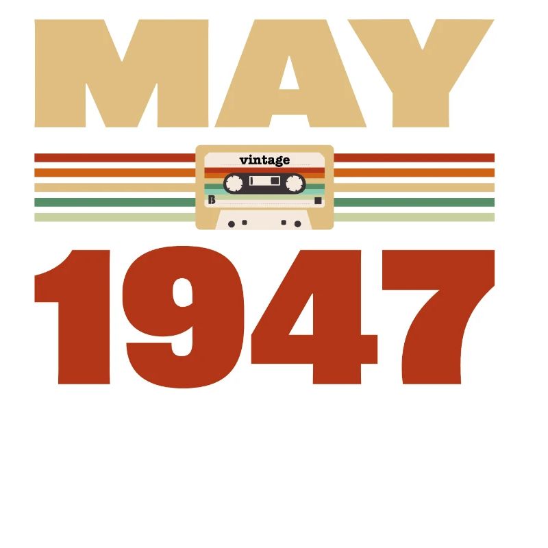 76th Birthday May Vintage 1947 Gift Idea
