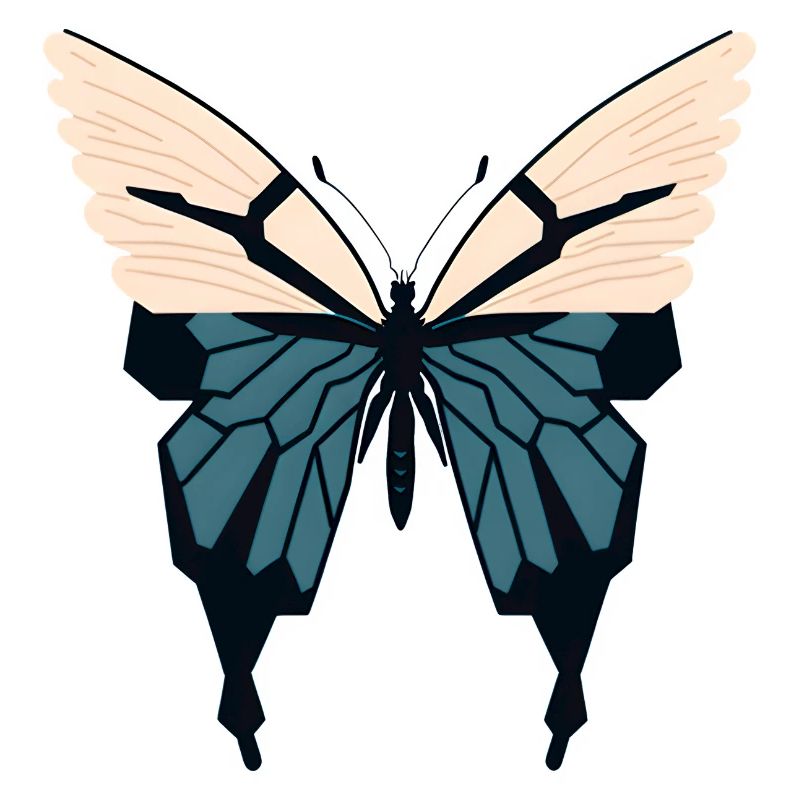 Papillon minimaliste Simple Papillon Minimaliste