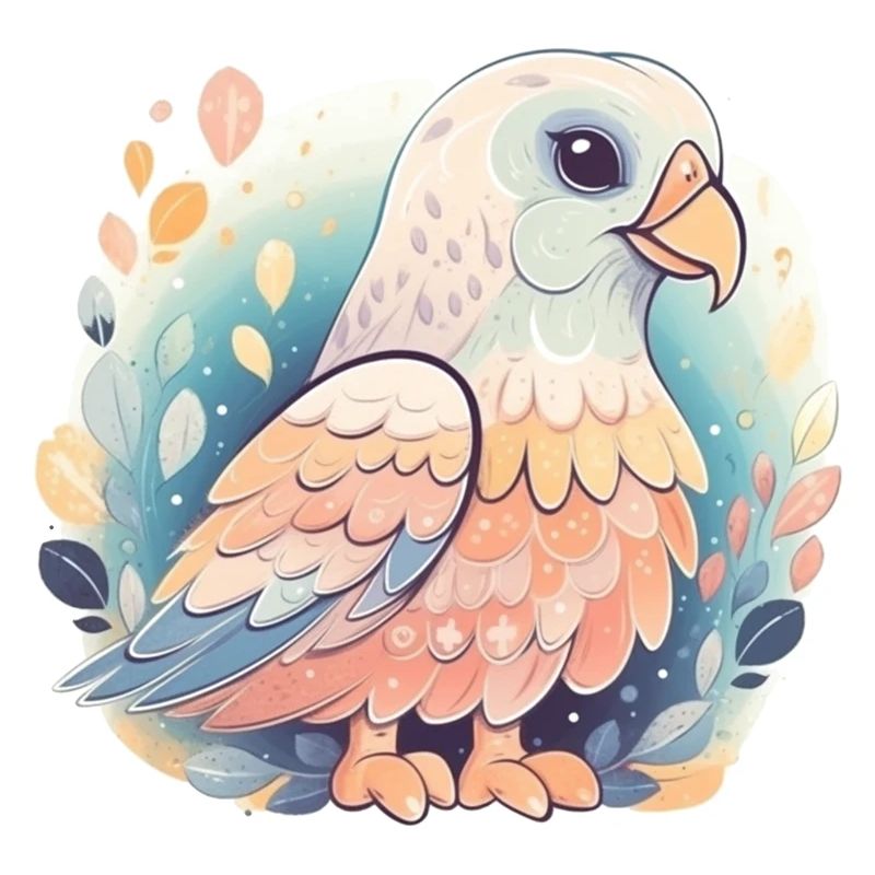 Aigle Pastel Ilustration