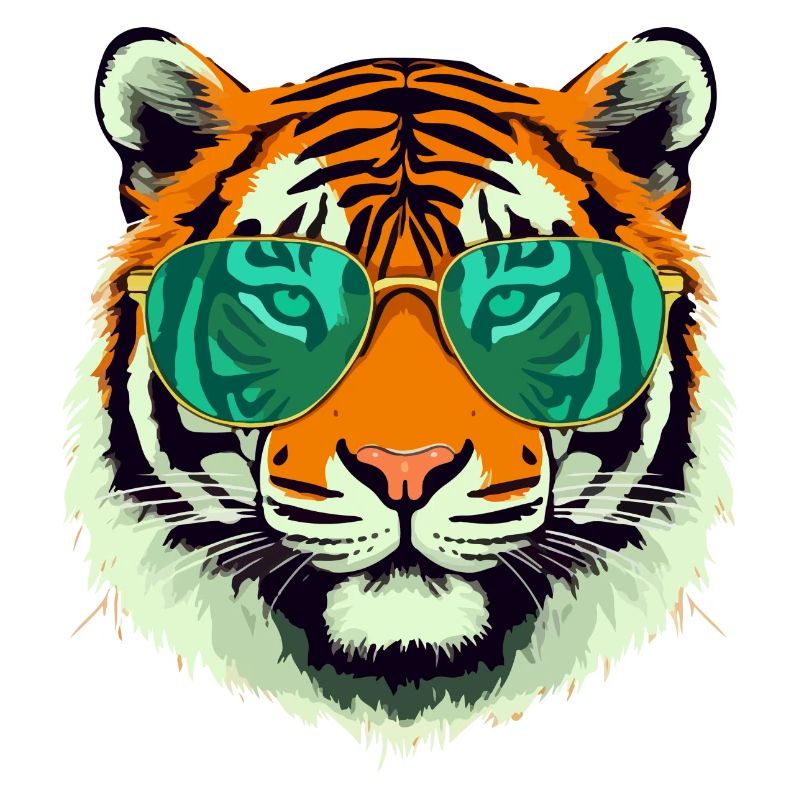 Tim the Tiger with Glasses