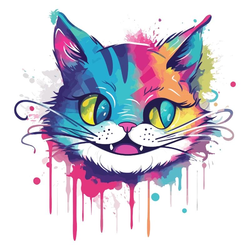 Chat de couleur folle