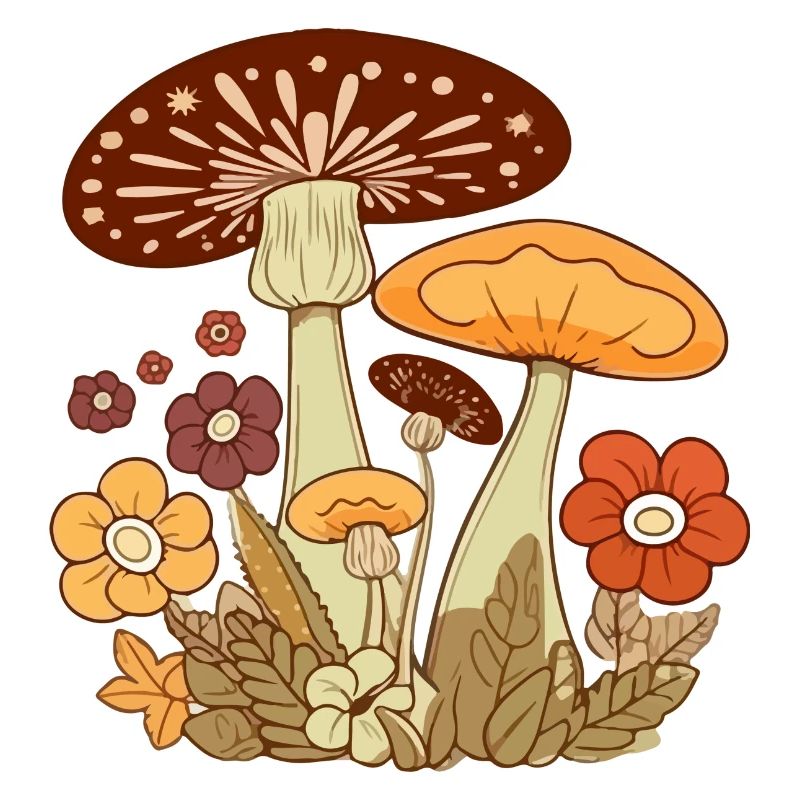 Champignons et fleurs 3