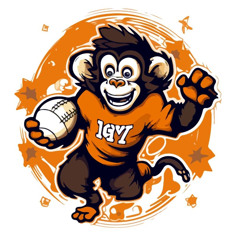 Mako the rugby monkey