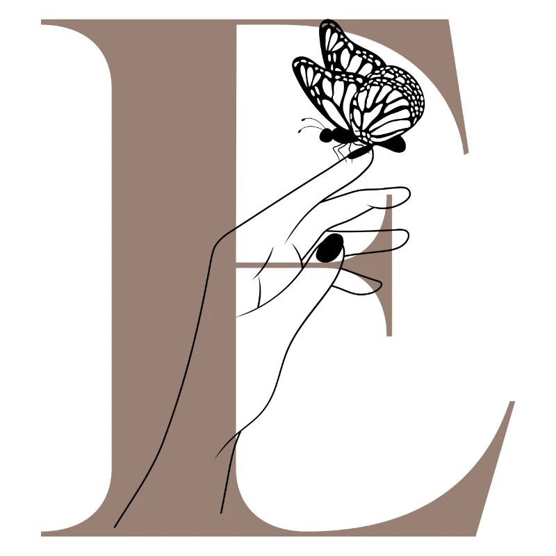 lettre e papillon magique