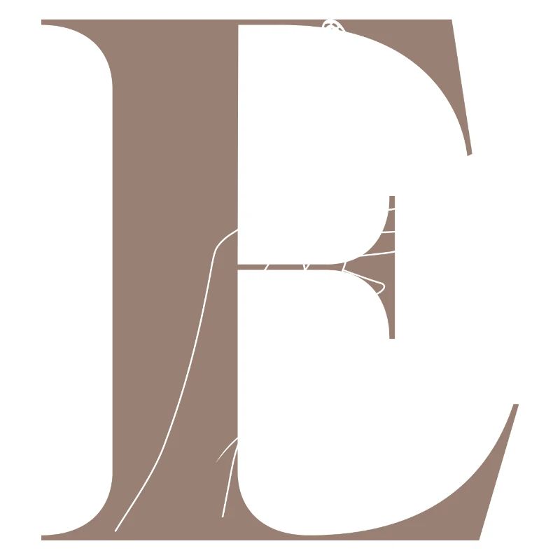 Buchstabe E Magischer Schmetterling
