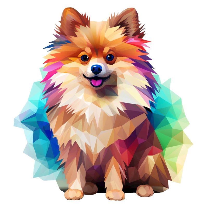 Miniature Spitz Geometric Drawing