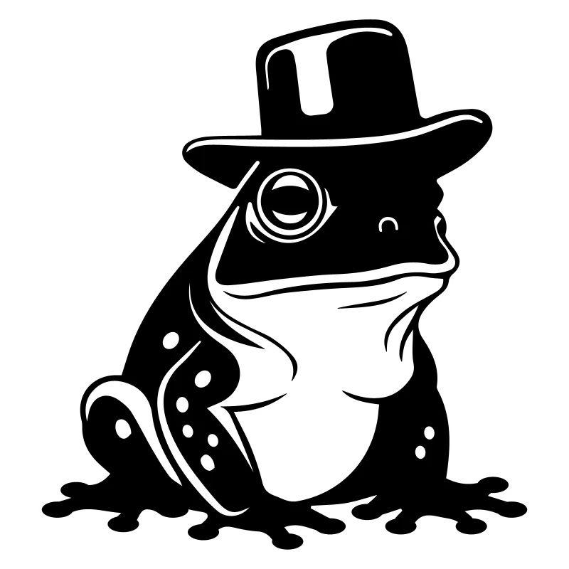 frog with hat