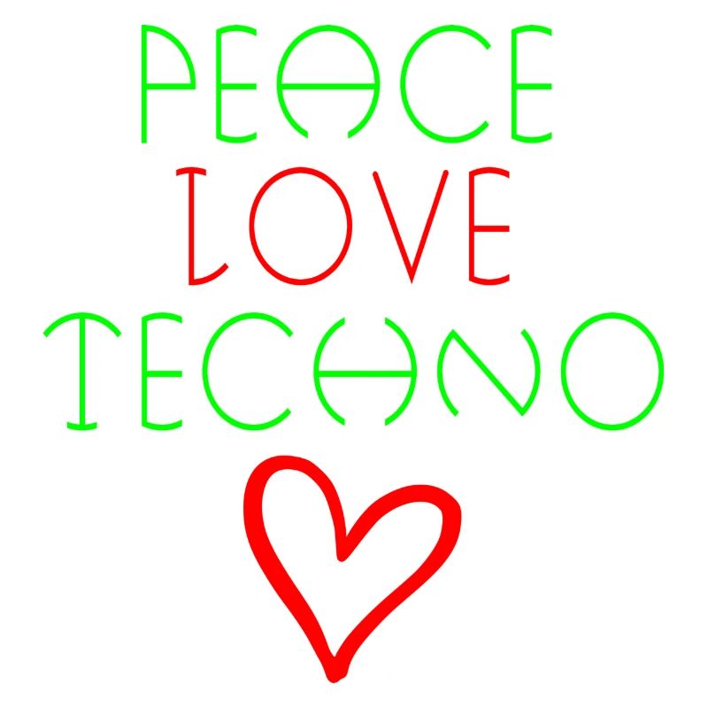 Frieden Liebe Techno Zitat