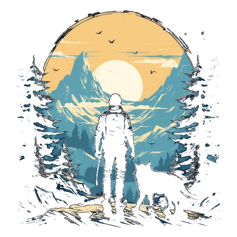 Junger Mann und sein Wolf 2