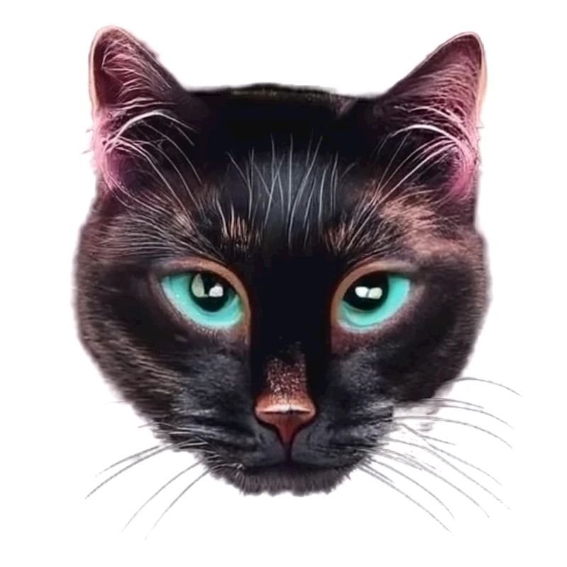 Chat Noir pas content aux yeux bleus