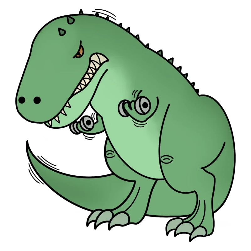 Funny Kawaii Trex, Dinosaur workout