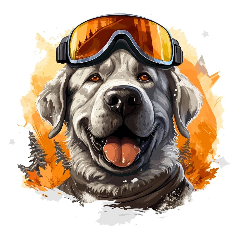 Kangal Ski Elegance: Vector Winter Warrior Tee