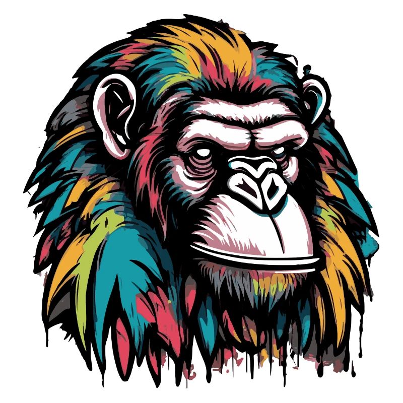 Graffiti de tête de singe