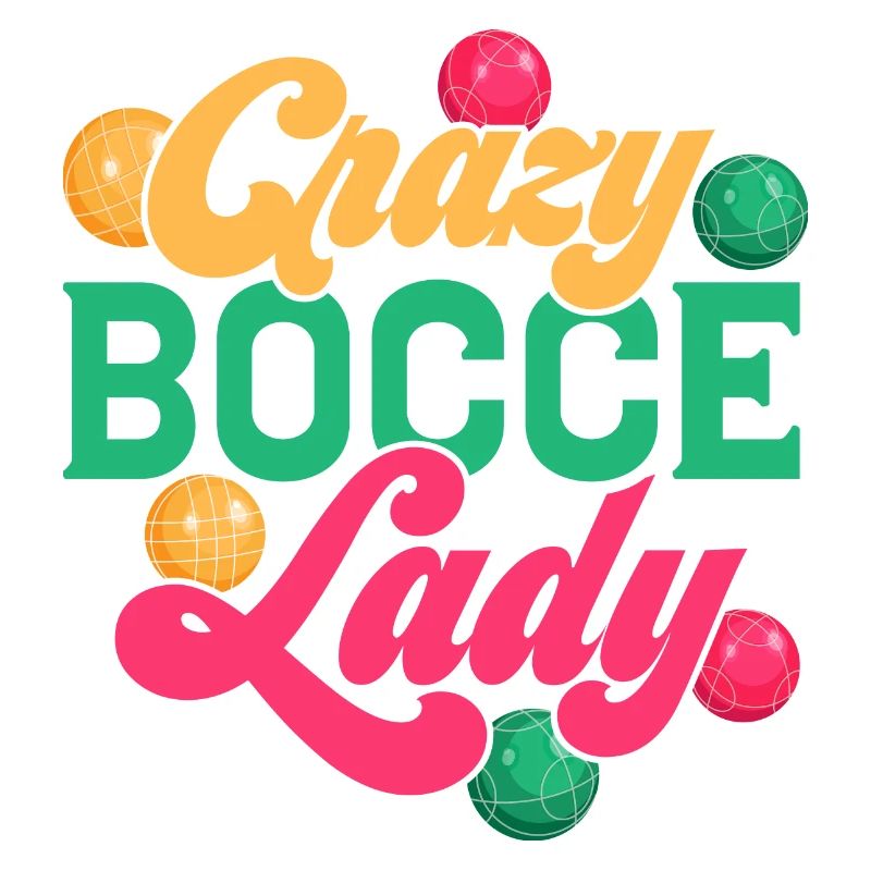 Crazy Bocce Lady Player Team Petangue
