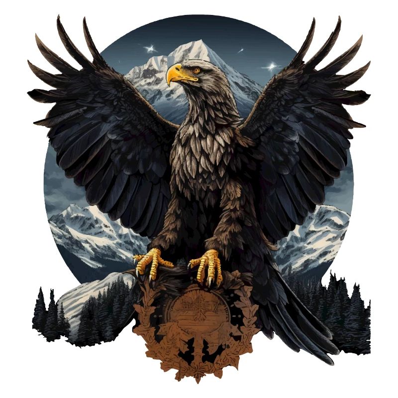 Golden Eagle with Mountain Eagle Design