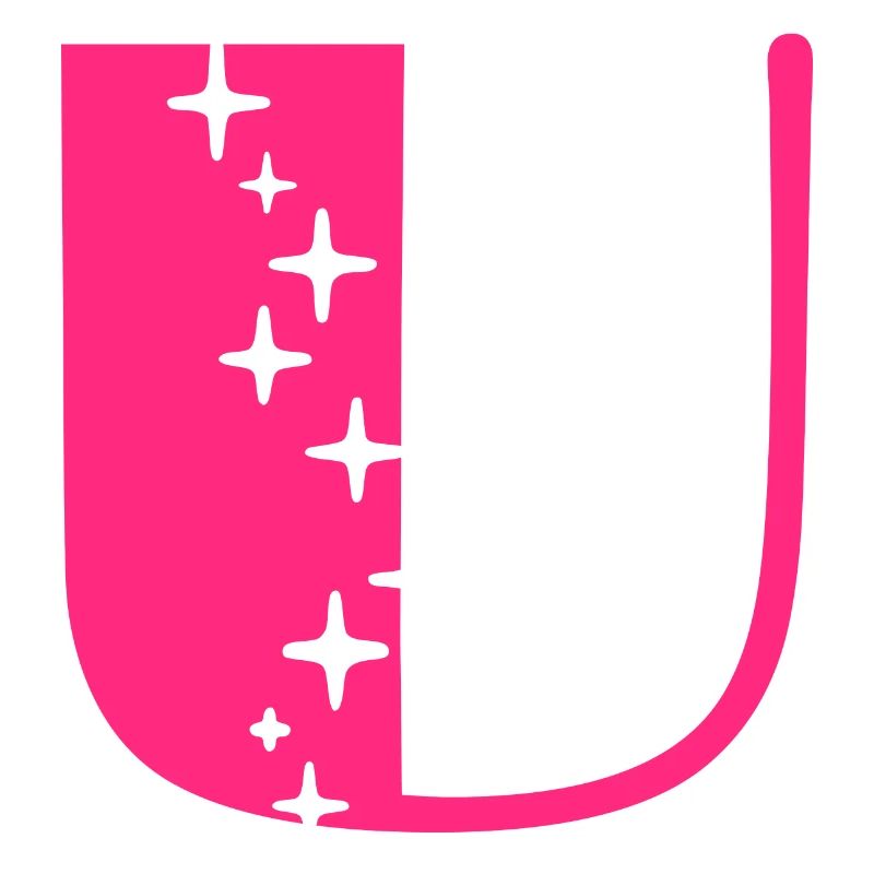 Buchstabe U Glitzer
