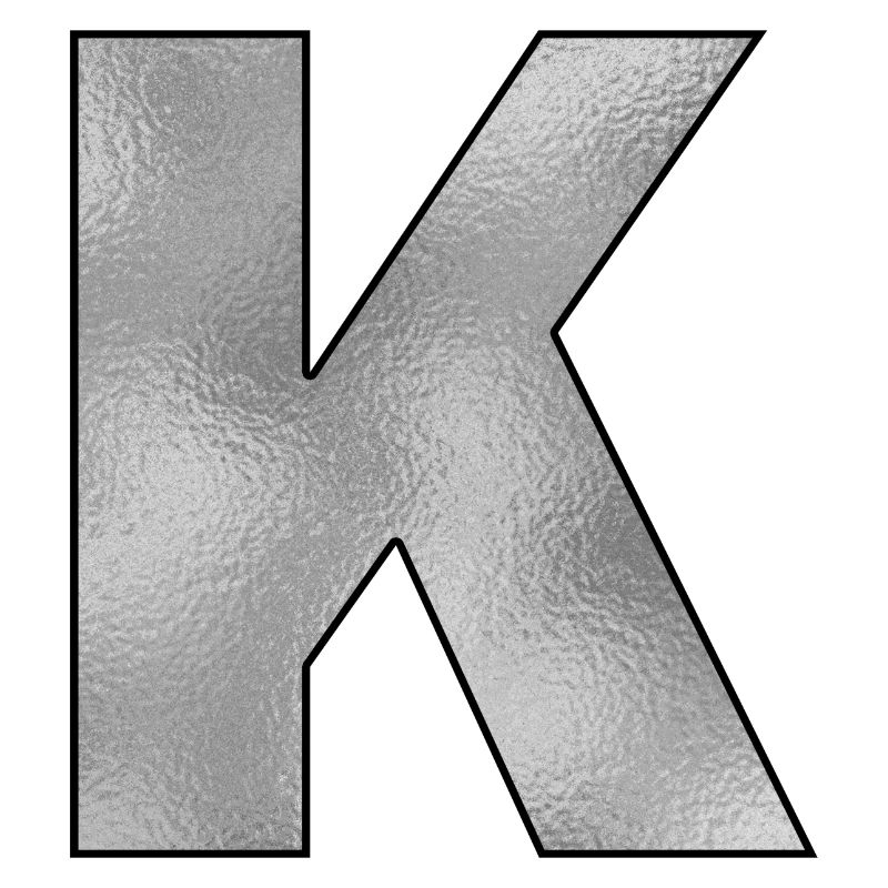 Letter K Silver
