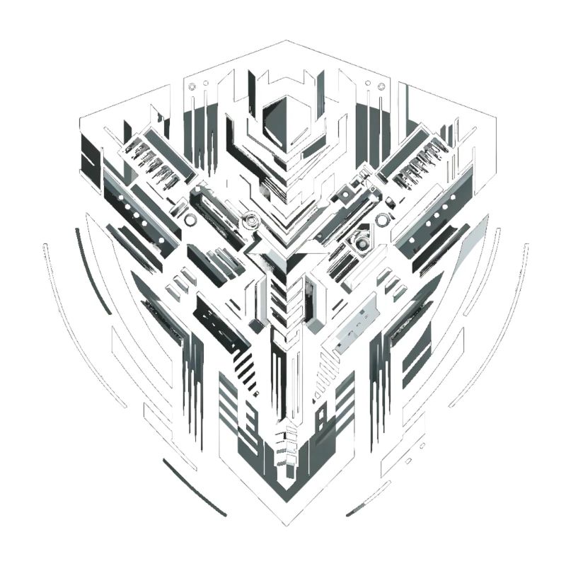 Monochromes Mech-Herz