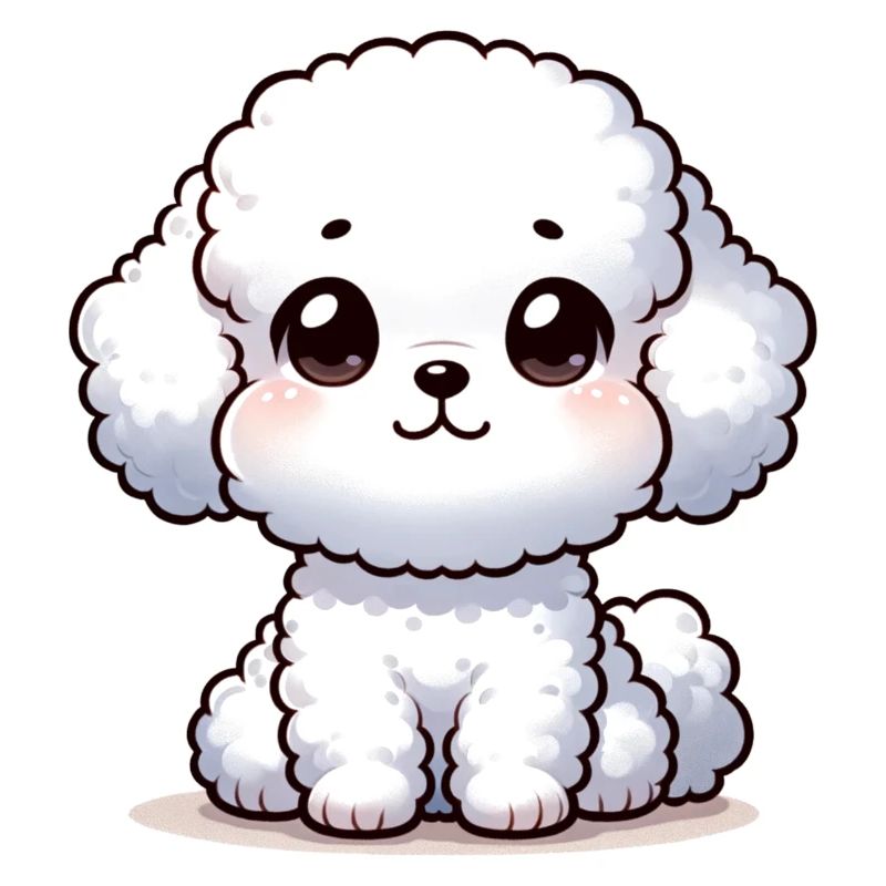 Illustration numérique de mignon Bichon frisé